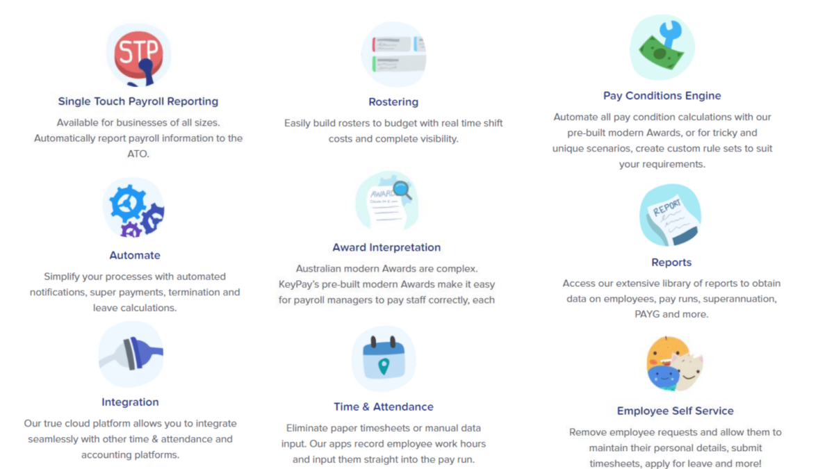 Keypay payroll software features